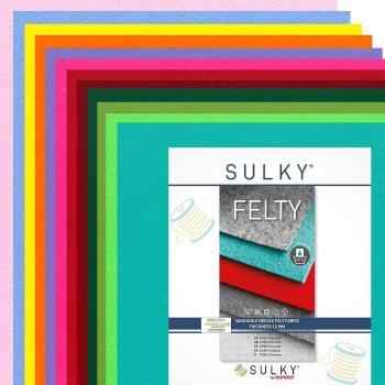 SULKY FELTY, waschbar, Sortimente à 12 Bögen 29,5 x 21 cm - 